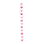 2 Pack 9ft Pink 3D Paper Butterfly Hanging Garland Streamers, Party String Banners - Bell Racket Store