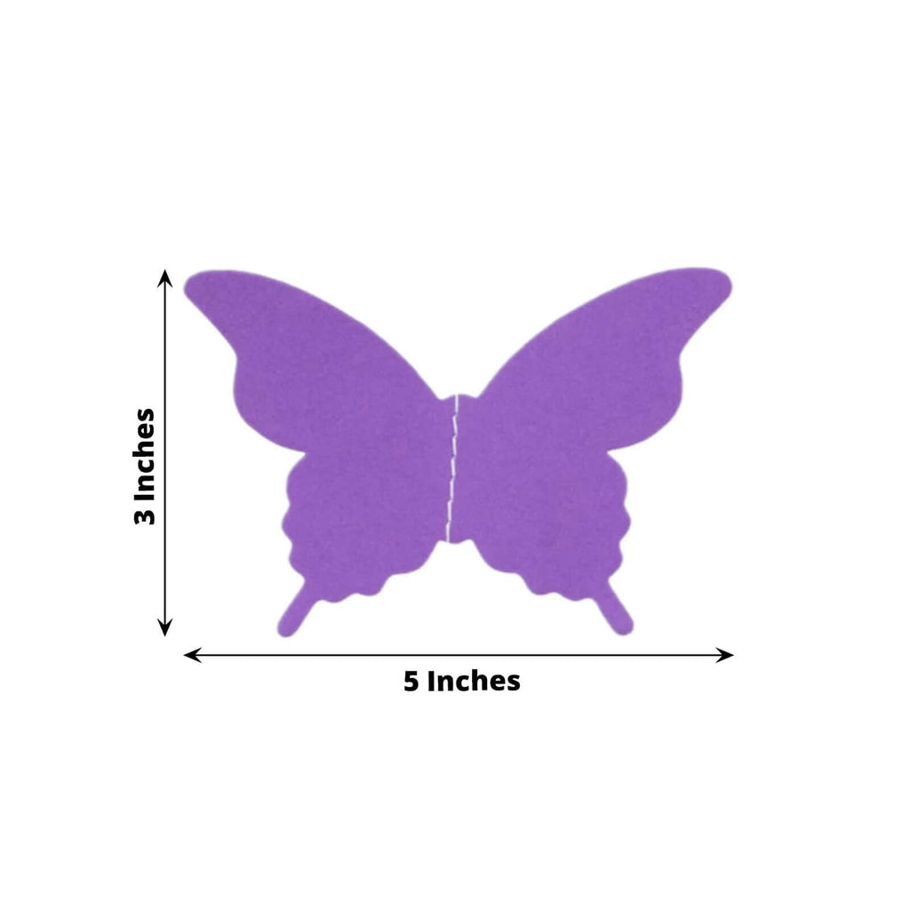 2 Pack 9ft Purple 3D Paper Butterfly Hanging Garland Streamers, Party String Banners - Bell Racket Store
