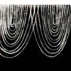 2 Pack Acrylic Crystal Beaded Curtain Valance with Polyester Rod Pocket, 23"x42" Triple Swag Diamond Cut Doorway Curtains - Bell Racket Store