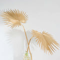 2 - Pack Artificial Palm Leaf Stems Metallic Gold - Glam Tropical Faux Plant Vase Filler Floral Backdrop Table Decor 34" - Bell Racket Store
