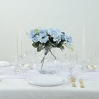 2 Pack Artificial Rose & Peony Floral Arrangements â€“ 12" Light Blue Silk Bouquets for Weddings & Home DÃ©cor - Bell Racket Store