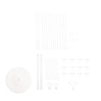 2 Pack Balloon Tower Kit for Floor Displays â€“ 4.5ft Sturdy Clear Balloon Column Stand with Water - Fillable Base - Bell Racket Store