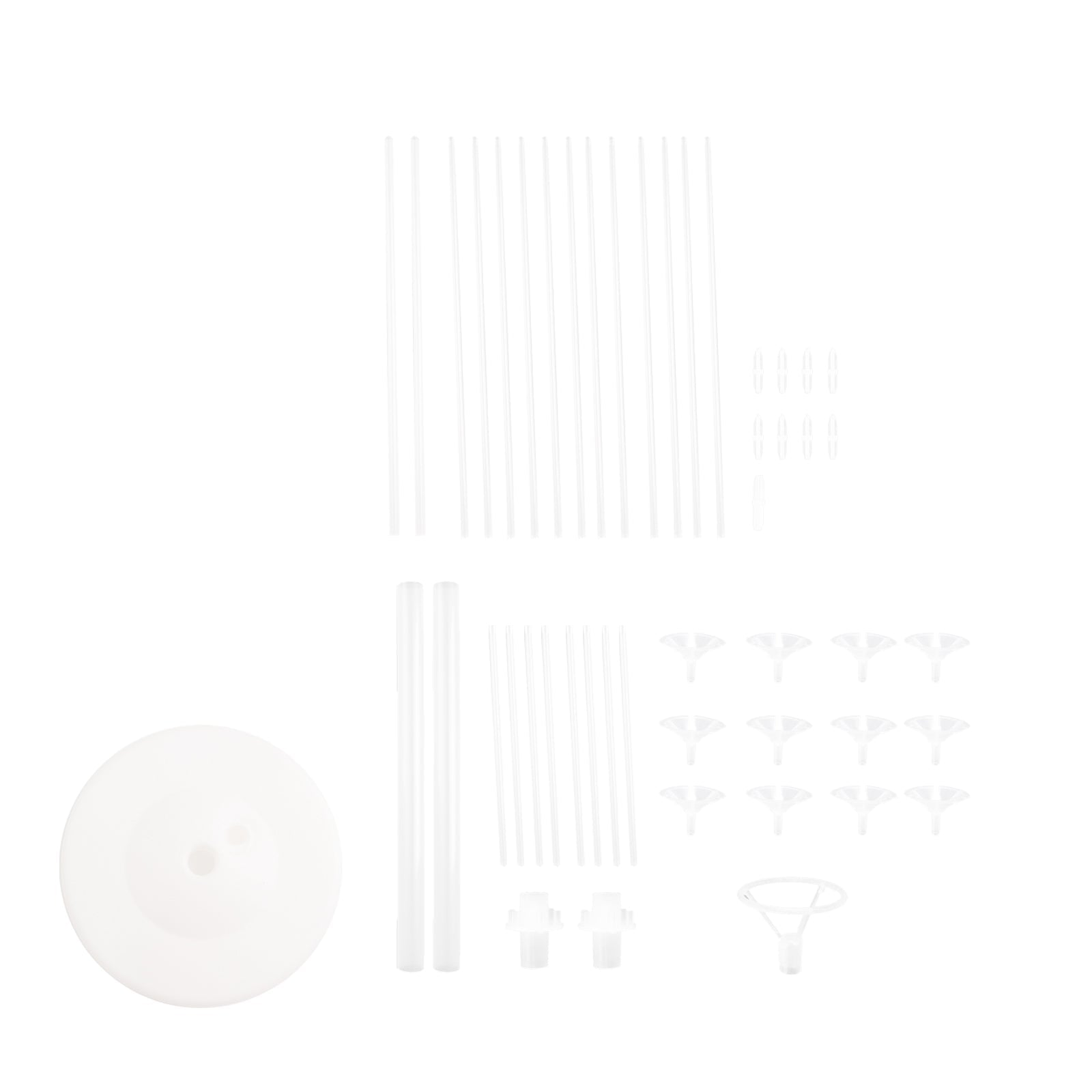 2 Pack Balloon Tower Kit for Floor Displays â€“ 4.5ft Sturdy Clear Balloon Column Stand with Water - Fillable Base - Bell Racket Store