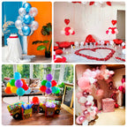 2 Pack Balloon Tower Kit for Floor Displays â€“ 4.5ft Sturdy Clear Balloon Column Stand with Water - Fillable Base - Bell Racket Store