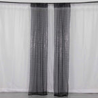 2 Pack Black Sequin Event Curtain Drapes with Rod Pockets, Seamless Backdrop Event Panels - 8ftx2ft - Bell Racket Store