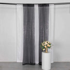 2 Pack Black Sequin Event Curtain Drapes with Rod Pockets, Seamless Backdrop Event Panels - 8ftx2ft - Bell Racket Store
