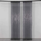 2 Pack Black Sequin Event Curtain Drapes with Rod Pockets, Seamless Backdrop Event Panels - 8ftx2ft - Bell Racket Store