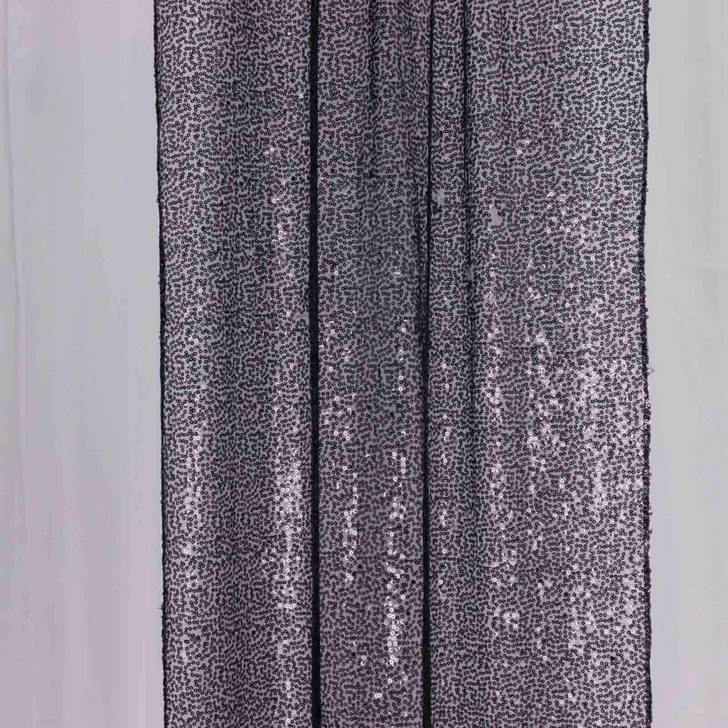 2 Pack Black Sequin Event Curtain Drapes with Rod Pockets, Seamless Backdrop Event Panels - 8ftx2ft - Bell Racket Store