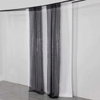 2 Pack Black Sequin Event Curtain Drapes with Rod Pockets, Seamless Backdrop Event Panels - 8ftx2ft - Bell Racket Store