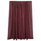 2 Pack Burgundy Polyester Event Curtain Drapes, 10ftx8ft Backdrop Event Panels With Rod Pockets 130 GSM - Bell Racket Store
