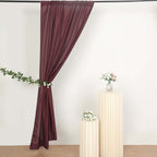 2 Pack Burgundy Polyester Event Curtain Drapes, 10ftx8ft Backdrop Event Panels With Rod Pockets 130 GSM - Bell Racket Store