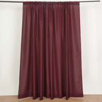 2 Pack Burgundy Polyester Event Curtain Drapes, 10ftx8ft Backdrop Event Panels With Rod Pockets 130 GSM - Bell Racket Store