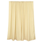 2 Pack Champagne Polyester Event Curtain Drapes, 10ftx8ft Backdrop Event Panels With Rod Pockets 130 GSM