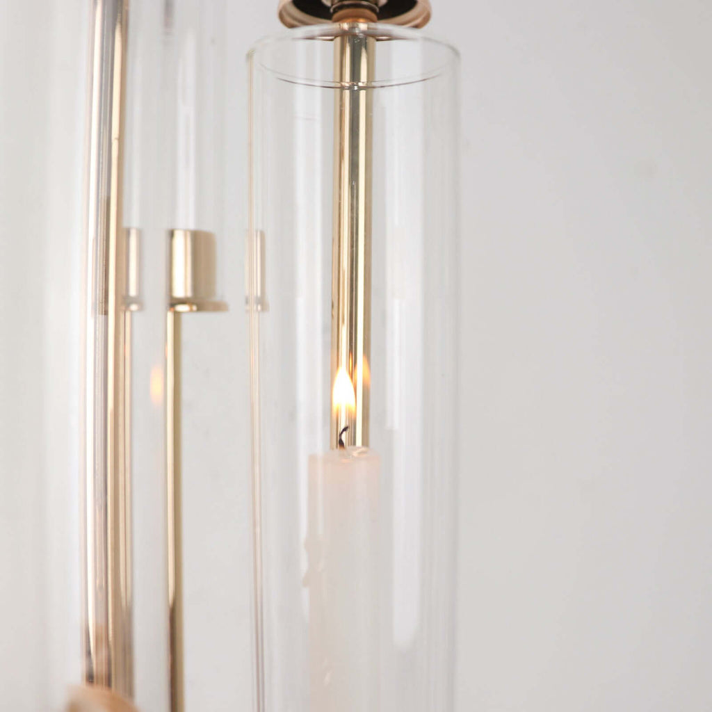 2 - Pack Clear Glass Candelabra Shades Open End Hurricane Design - Sophisticated Table Centerpiece 10" - Bell Racket Store