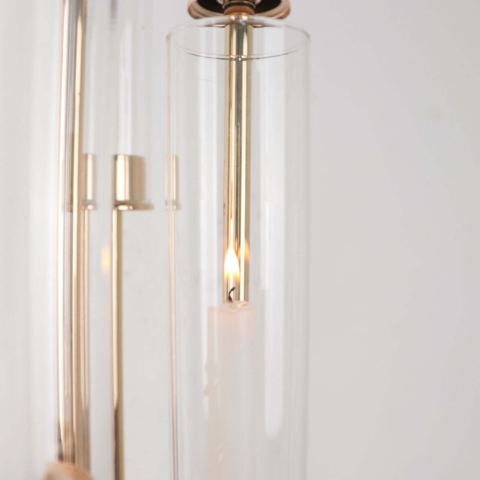 2 - Pack Clear Glass Candelabra Shades Open End Hurricane Design - Sophisticated Table Centerpiece 10" - Bell Racket Store