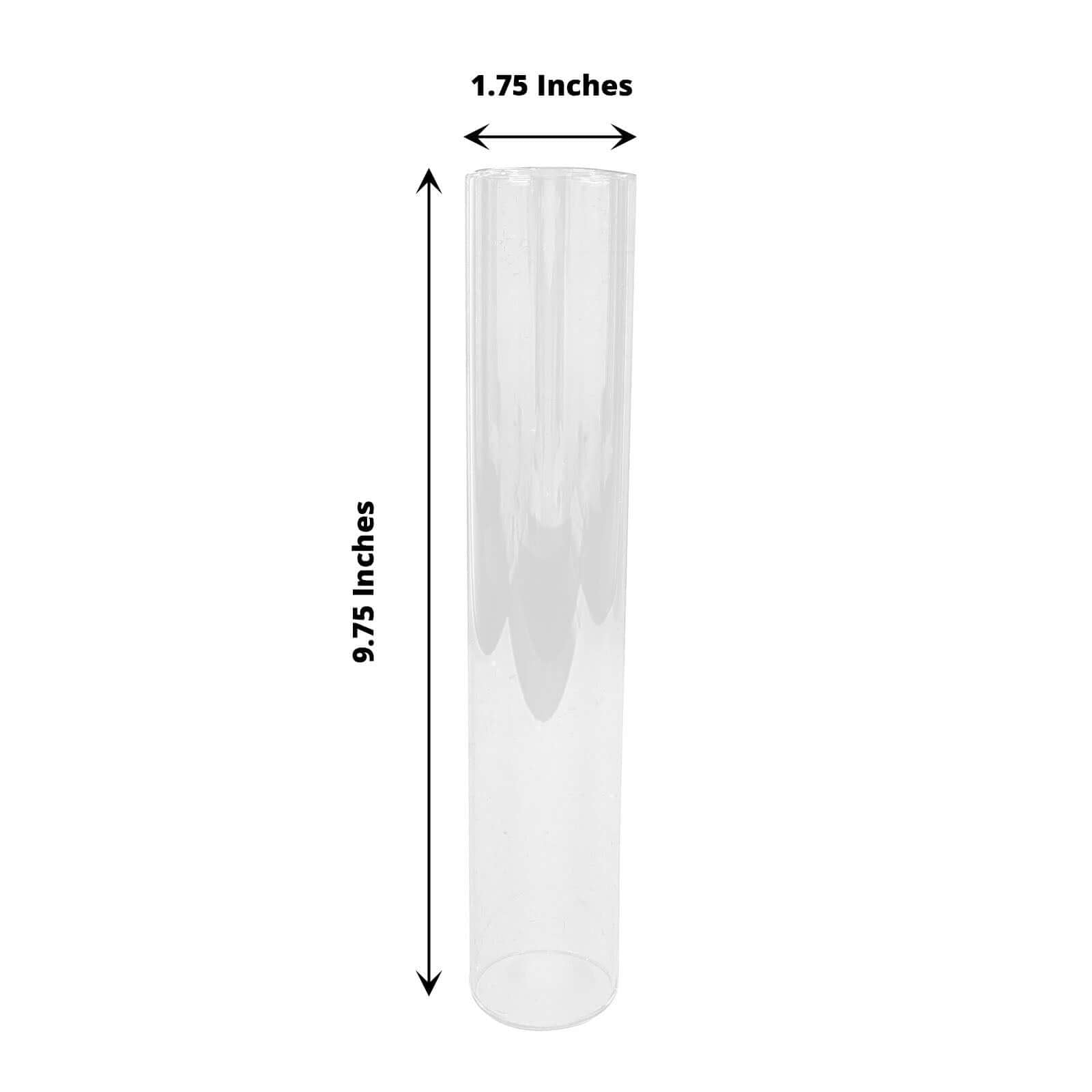 2 - Pack Clear Glass Candelabra Shades Open End Hurricane Design - Sophisticated Table Centerpiece 10" - Bell Racket Store