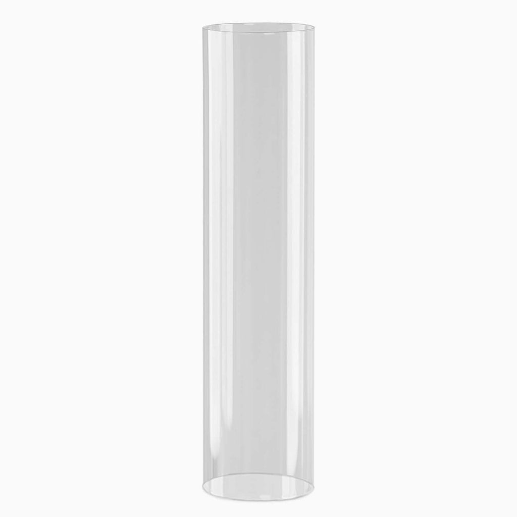 2 - Pack Clear Glass Candelabra Shades Open End Hurricane Design - Stylish Table Centerpiece 24" - Bell Racket Store