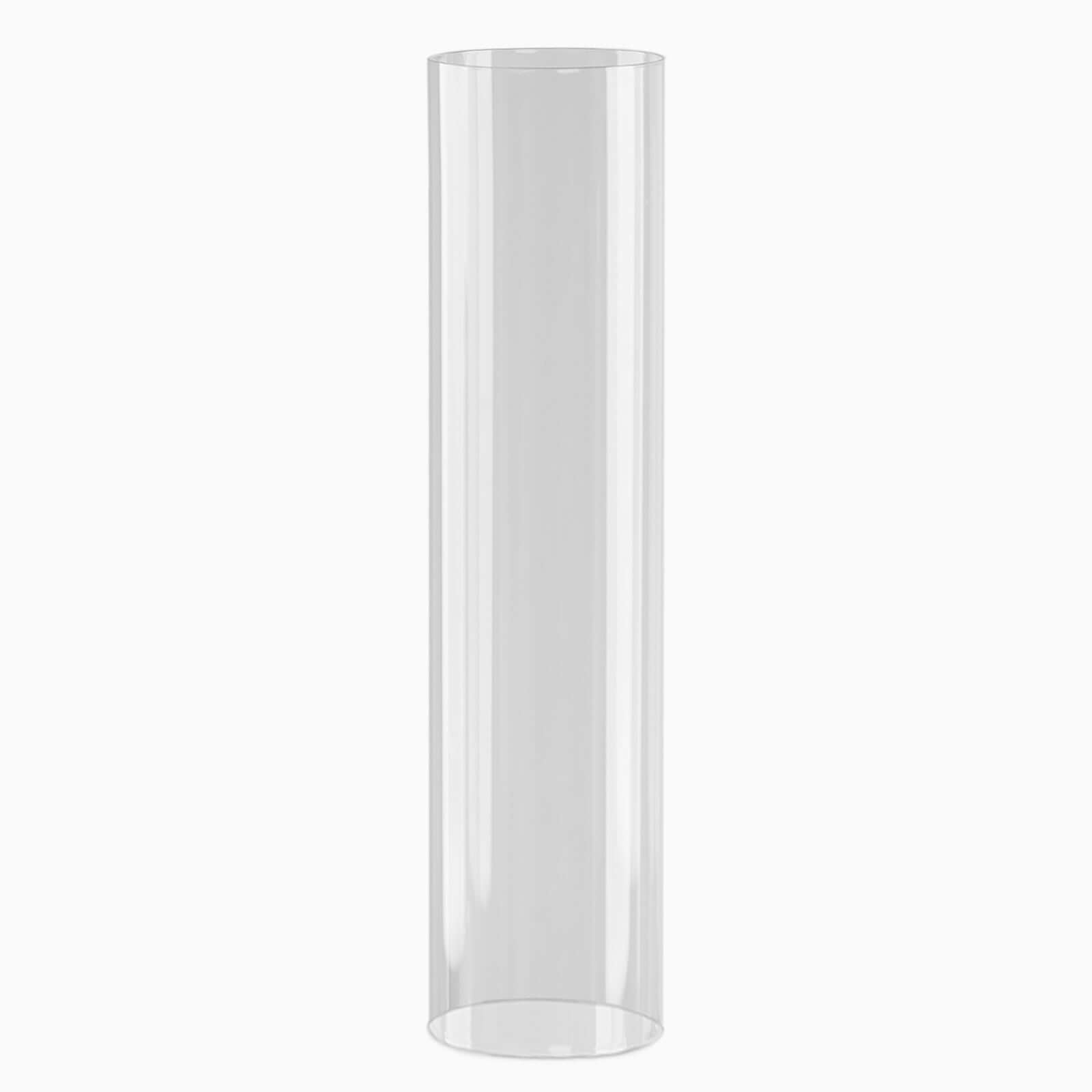 2 - Pack Clear Glass Candelabra Shades Open End Hurricane Design - Stylish Table Centerpiece 24" - Bell Racket Store