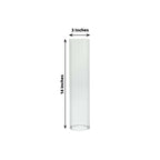 2 - Pack Clear Ribbed Glass Hurricane Shades Open End Design - Stylish Candelabra Pillar Candle Holder Table Centerpiece 14" - Bell Racket Store
