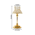 2 Pack Crystal Beaded Candle Holders â€“ 12" Tall Gold Metal Centerpieces with Lamp - Inspired Shade for Tables & Events - Bell Racket Store