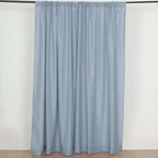 2 Pack Dusty Blue Polyester Event Curtain Drapes, 10ftx8ft Backdrop Event Panels With Rod Pockets 130 GSM - Bell Racket Store
