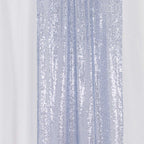 2 Pack Dusty Blue Sequin Event Curtain Drapes with Rod Pockets, Seamless Backdrop Event Panels - 8ftx2ft - Bell Racket Store