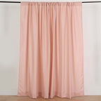 2 Pack Dusty Rose Polyester Event Curtain Drapes, 10ftx8ft Backdrop Event Panels With Rod Pockets 130 GSM - Bell Racket Store