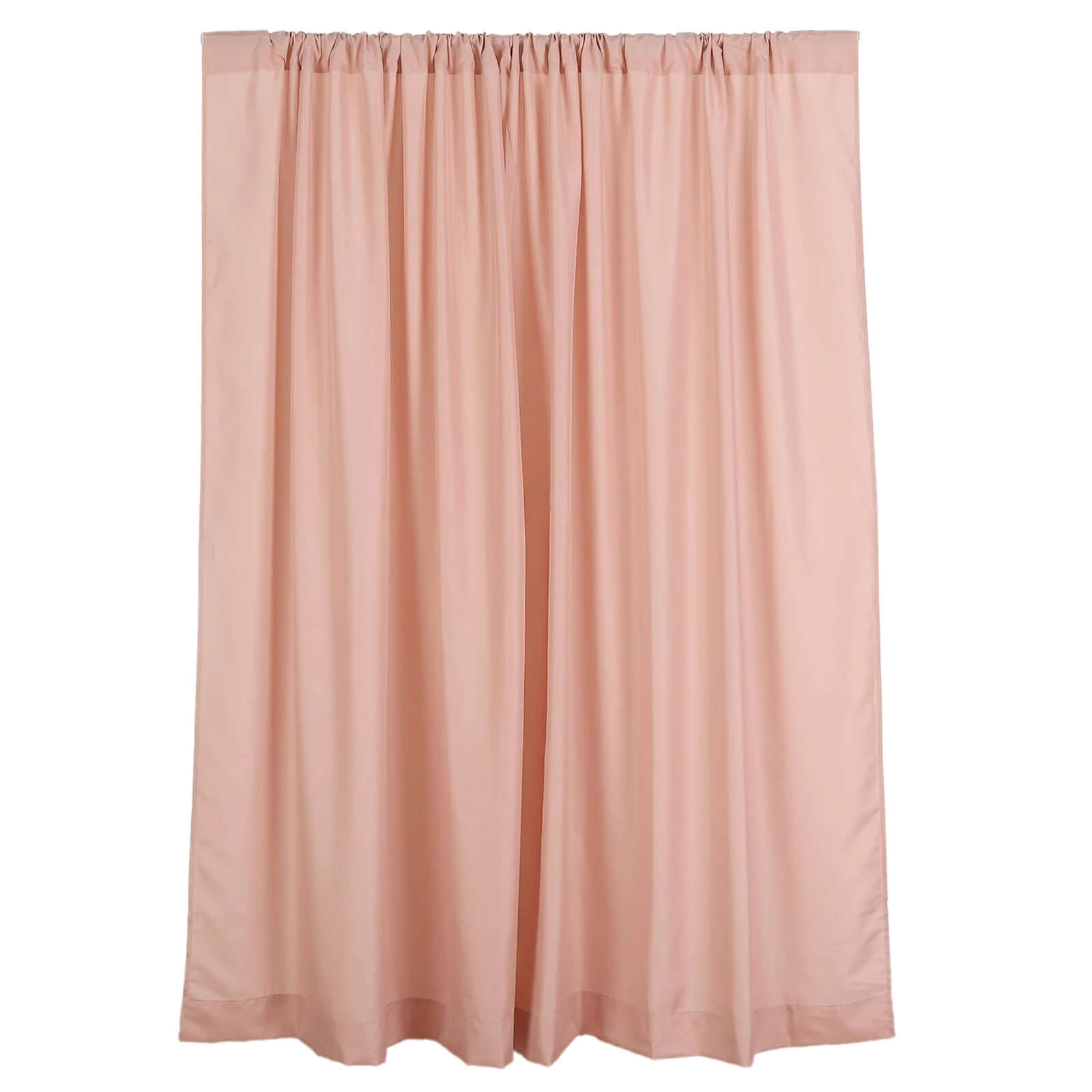 2 Pack Dusty Rose Polyester Event Curtain Drapes, 10ftx8ft Backdrop Event Panels With Rod Pockets 130 GSM - Bell Racket Store
