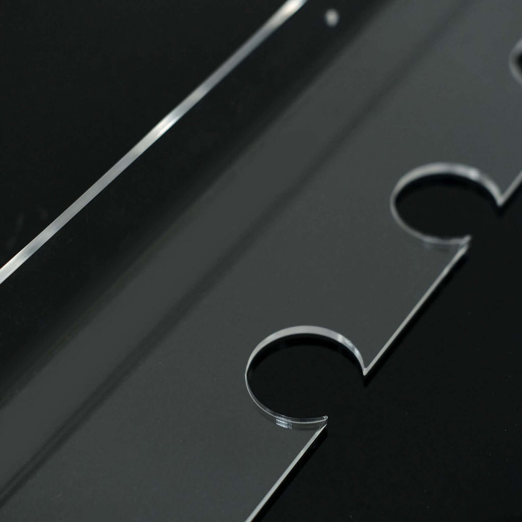 2 - Pack Floating Wine Glass Holder Rack Clear Acrylic Holds 12, Wall Mounted Champagne Flute Stemware Hanging Shelves for Events & Home Bar 21" - Bell Racket Store