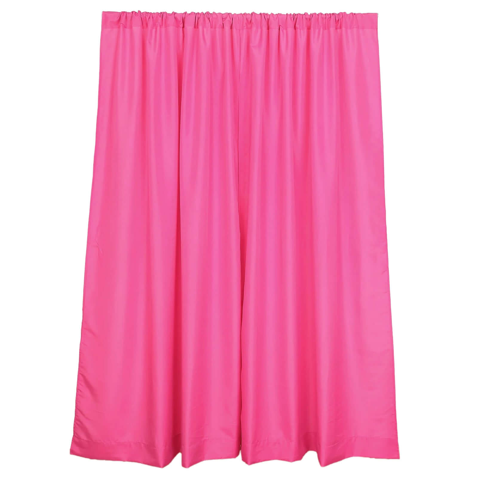 2 Pack Fuchsia Polyester Event Curtain Drapes, 10ftx8ft Backdrop Event Panels With Rod Pockets 130 GSM - Bell Racket Store