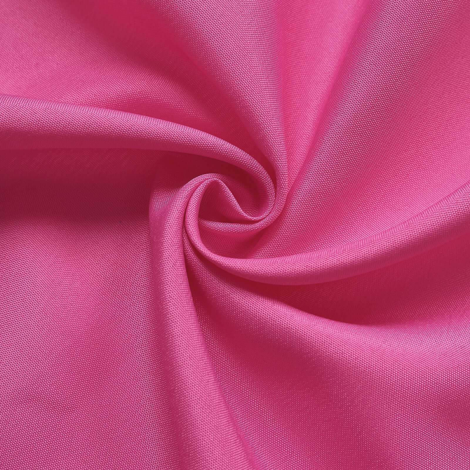 2 Pack Fuchsia Polyester Event Curtain Drapes, 10ftx8ft Backdrop Event Panels With Rod Pockets 130 GSM - Bell Racket Store