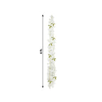 2 - Pack Garland String Lights Jasmine Silk Flower Design White Warm White - Battery Operated Hanging DÃ©cor 6ft - Bell Racket Store