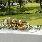 2 - Pack Gazing Globe Mirror Ball Reflective Hollow Stainless Steel Gold Spheres - Decorative Outdoor Garden Display 12" - Bell Racket Store