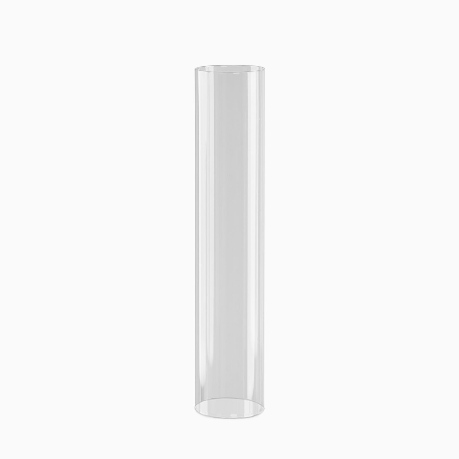 2 - Pack Glass Pillar Hurricane Candle Shades - Clear Chimney Tube with 2.25" Wide Open Ends 14" - Bell Racket Store