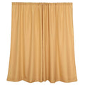 2 Pack Gold Polyester Event Curtain Drapes, 10ftx8ft Backdrop Event Panels With Rod Pockets 130 GSM