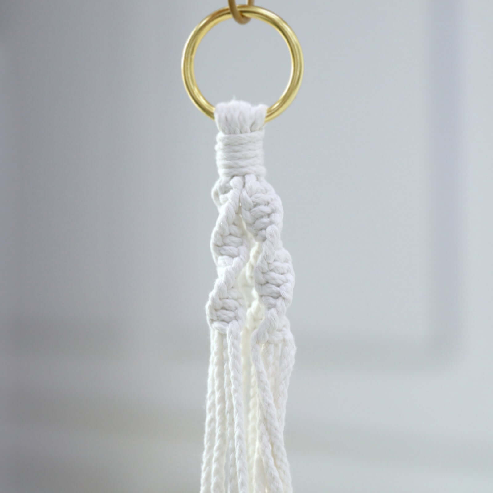 2 - Pack Hanging Planter Baskets with Tassels Ivory Boho Design - Cotton Rope Indoor Decorative Flower Holders - Bell Racket Store