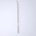 2 - Pack Hanging Planter Baskets with Tassels Ivory Boho Design - Cotton Rope Indoor Decorative Flower Holders - Bell Racket Store