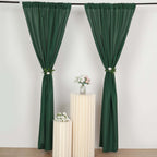 2 Pack Hunter Emerald Green Polyester Event Curtain Drapes, 10ftx8ft Backdrop Event Panels With Rod Pockets 130 GSM - Bell Racket Store
