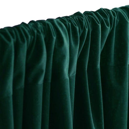2 Pack Hunter Emerald Green Scuba Polyester Event Curtain Drapes, Durable Flame Resistant Backdrop Event Panels Wrinkle Free with Rod Pockets - 10ftx10ft - NestOCart