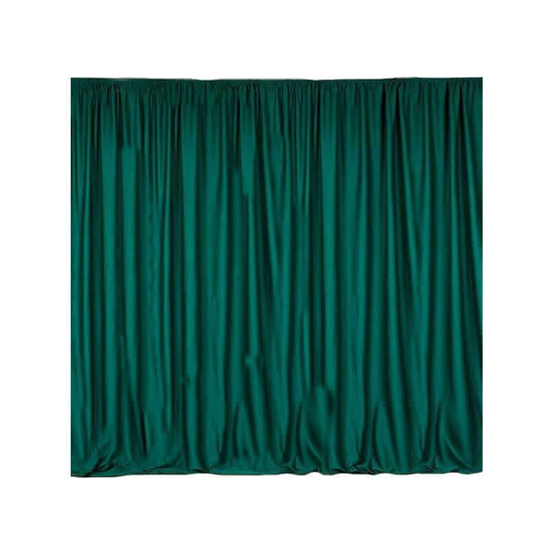 2 Pack Hunter Emerald Green Scuba Polyester Event Curtain Drapes, Durable Flame Resistant Backdrop Event Panels Wrinkle Free with Rod Pockets - 10ftx10ft - NestOCart