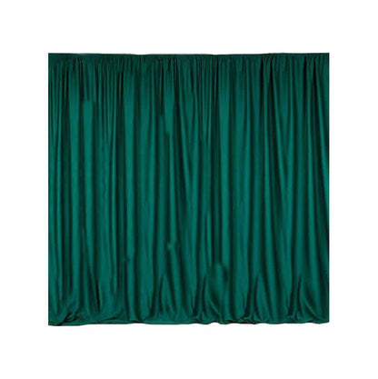 2 Pack Hunter Emerald Green Scuba Polyester Event Curtain Drapes, Durable Flame Resistant Backdrop Event Panels Wrinkle Free with Rod Pockets - 10ftx10ft - NestOCart