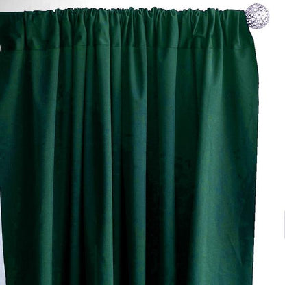 2 Pack Hunter Emerald Green Scuba Polyester Event Curtain Drapes, Durable Flame Resistant Backdrop Event Panels Wrinkle Free with Rod Pockets - 10ftx10ft - NestOCart
