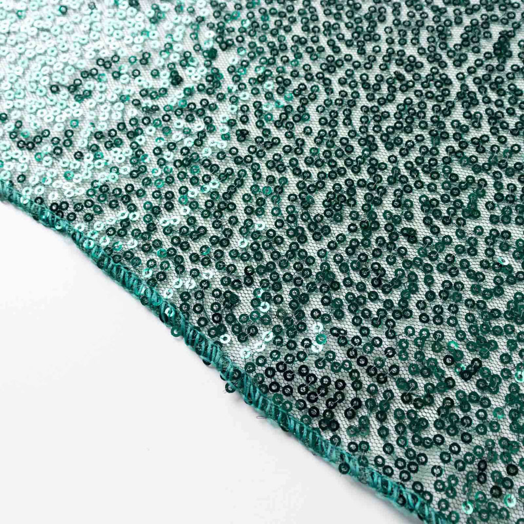 2 Pack Hunter Emerald Green Sequin Event Curtain Drapes with Rod Pockets, Seamless Backdrop Event Panels - 8ftx2ft - Bell Racket Store