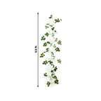 2 - Pack Ivory Artificial Hydrangea Garland 5.5ft â€“ Artificial Silk Floral Vine with Green Leaves - Bell Racket Store