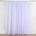 2 Pack Lavender Lilac Polyester Event Curtain Drapes, 10ftx8ft Backdrop Event Panels With Rod Pockets 130 GSM - Bell Racket Store