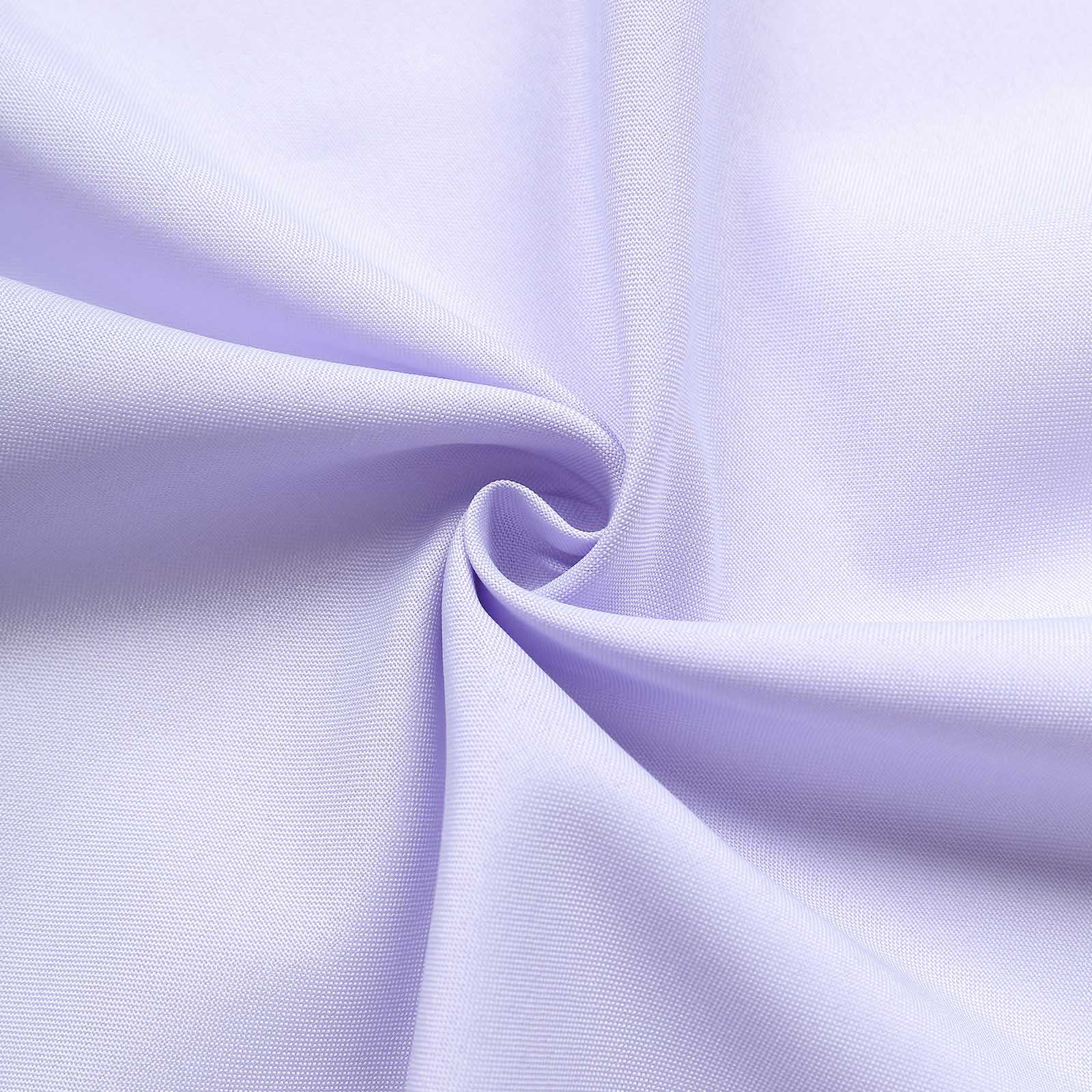 2 Pack Lavender Lilac Polyester Event Curtain Drapes, 10ftx8ft Backdrop Event Panels With Rod Pockets 130 GSM - Bell Racket Store