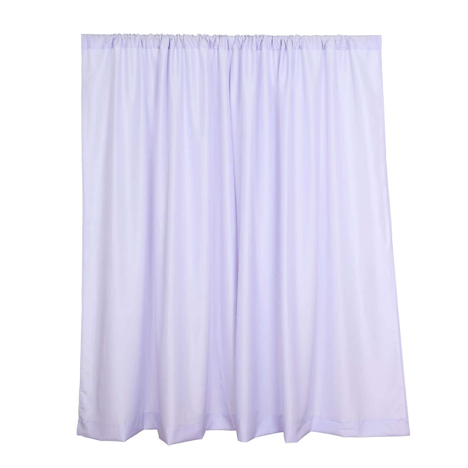 2 Pack Lavender Lilac Polyester Event Curtain Drapes, 10ftx8ft Backdrop Event Panels With Rod Pockets 130 GSM - Bell Racket Store