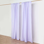 2 Pack Lavender Lilac Polyester Event Curtain Drapes, 10ftx8ft Backdrop Event Panels With Rod Pockets 130 GSM - Bell Racket Store