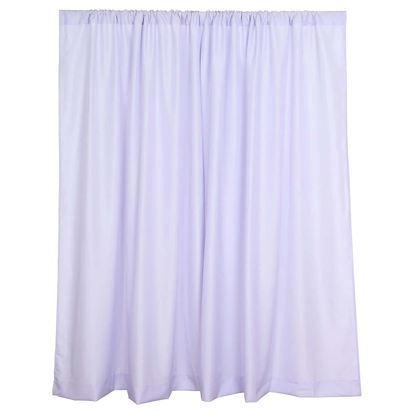 2 Pack Lavender Lilac Polyester Event Curtain Drapes, 10ftx8ft Backdrop Event Panels With Rod Pockets 130 GSM - Bell Racket Store