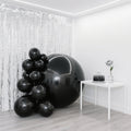 2 - Pack Metallic Black Sphere Balloons, 43" Orbz Mylar Balloons Helium or Air - Filled Party Supplies - Bell Racket Store